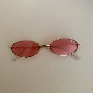 Quay Pink Oval Sunglasses